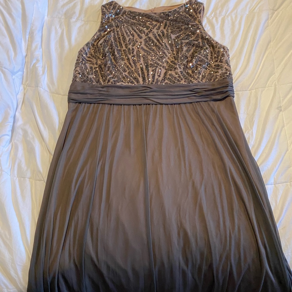 Blu Sage || Long Dress || Taupe || 20W